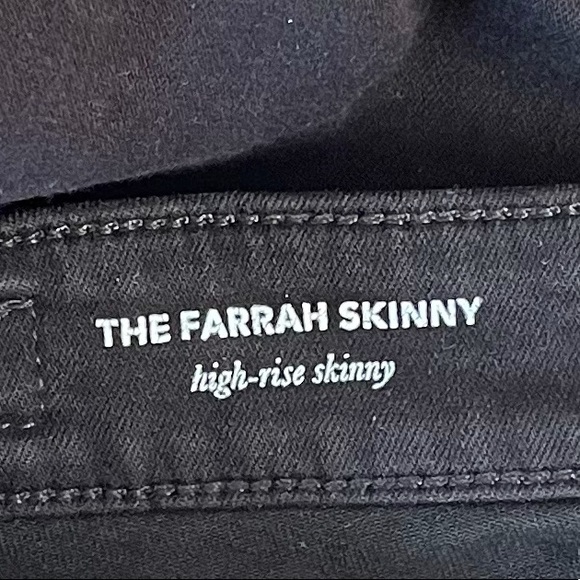 Ag The Farrah High-Rise Skinny Jeans | Black - Picture 10 of 12